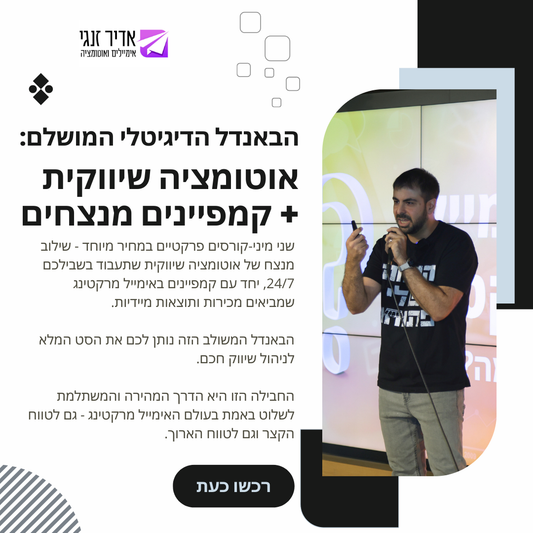 באנדל: מיני-קורס קמפיינים + מיני-קורס אוטומציה שיווקית